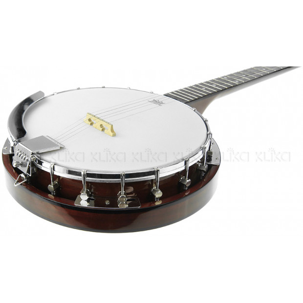 5 String Resonator Banjo Brown Image 2