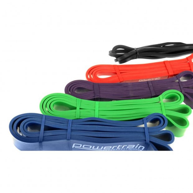 Powertrain Resistance Bands 5pc Heavy Duty Gym Exercise Set Image 6