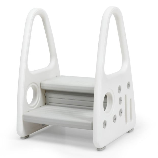 Kids Step Stool For Toddler With Non-slip Design Grey Image 4