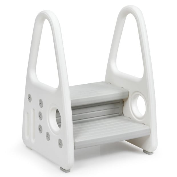 Kids Step Stool For Toddler With Non-slip Design Grey