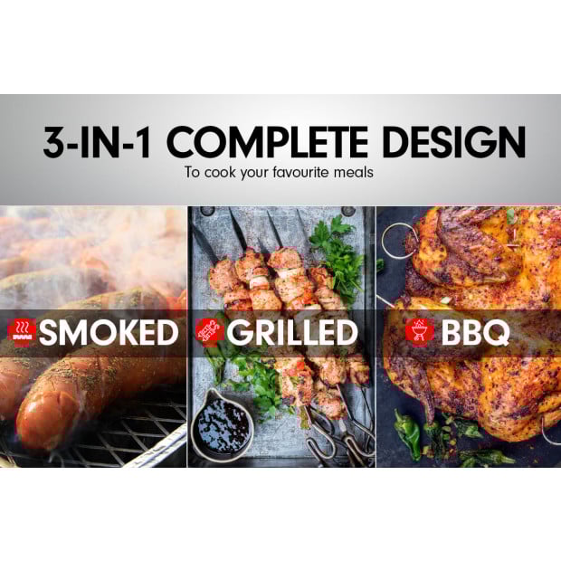 Wallaroo 3-in-1 Charcoal BBQ Smoker Image 3