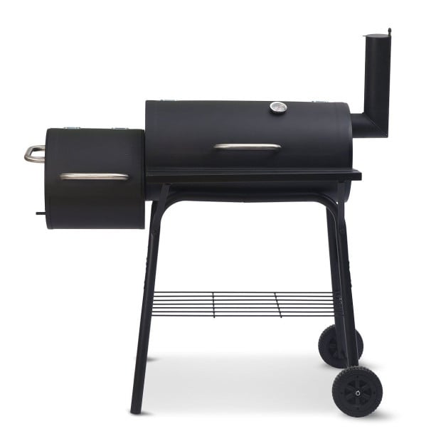 Wallaroo 2-in-1 Outdoor Barbecue Grill & Offset Smoker Image 2