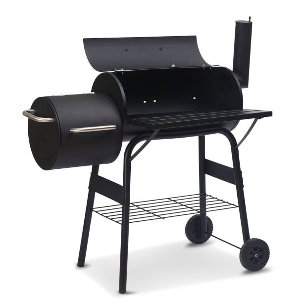 Wallaroo 2-in-1 Outdoor Barbecue Grill & Offset Smoker Image 3