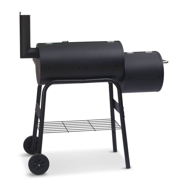 Wallaroo 2-in-1 Outdoor Barbecue Grill & Offset Smoker Image 5