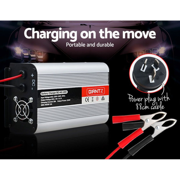12v Car Battery Charger Inverter 20 Amp Atv 4wd Boat Caravan Image 6