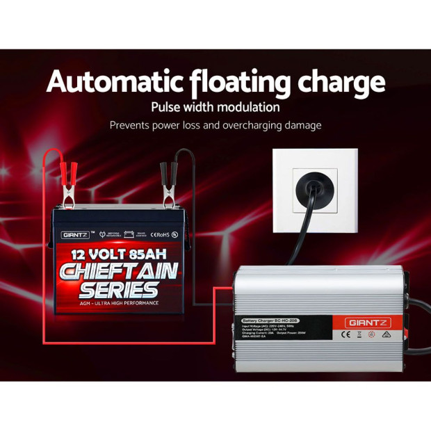 12v Car Battery Charger Inverter 20 Amp Atv 4wd Boat Caravan Image 7