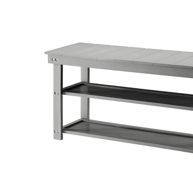 Sarantino Maeve Shoe Storage Bench - Grey Image 6