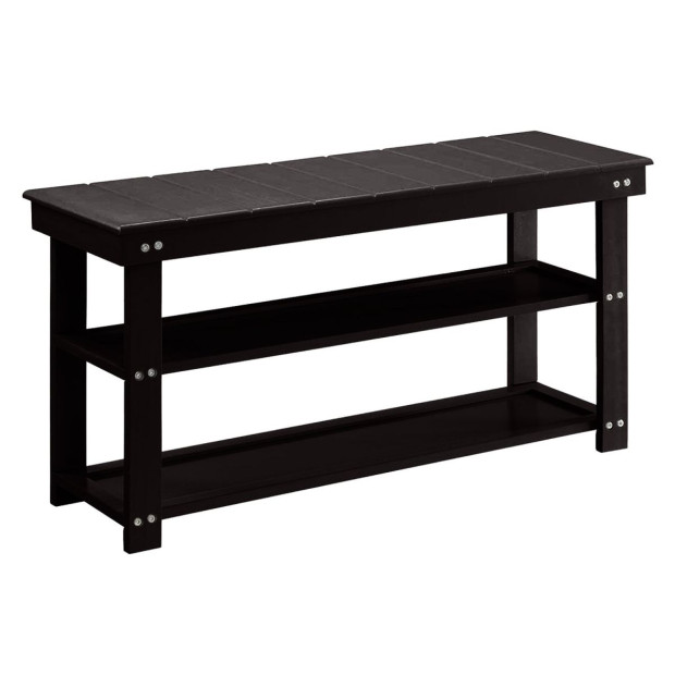 Sarantino Maeve Shoe Storage Bench - Black Image 2