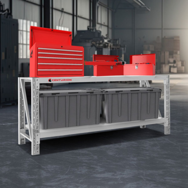 Centurion 2-Layer Workbench Work Bench 400kg - Grey Image 9