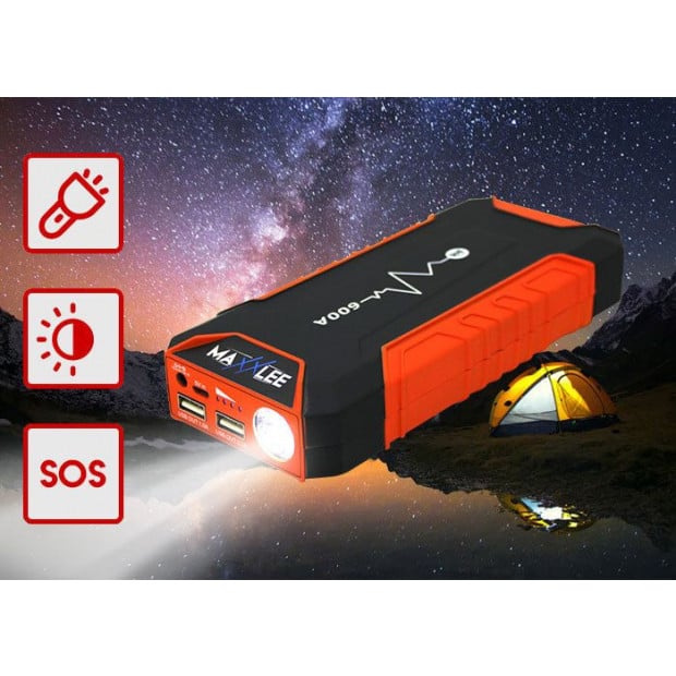 Maxxlee 600a Car 12v Vehicle  Emergency Jump Starter Battery Charger Image 3