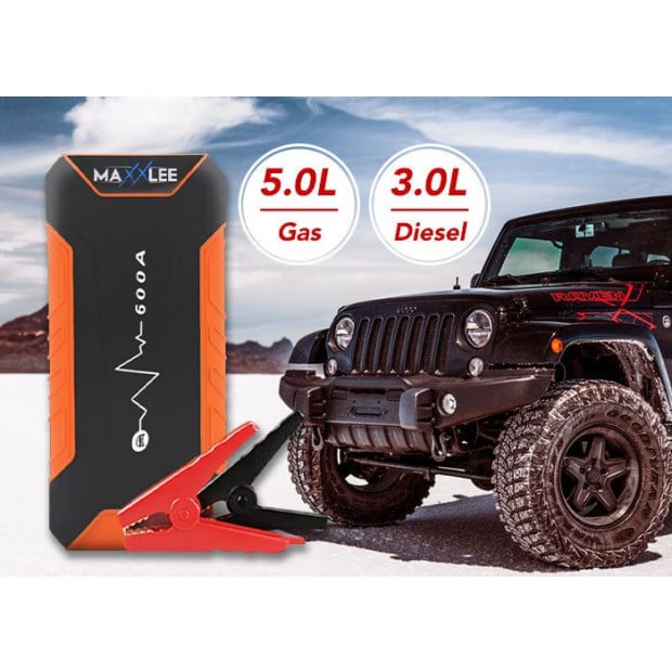 Maxxlee 600a Car 12v Vehicle  Emergency Jump Starter Battery Charger Image 4