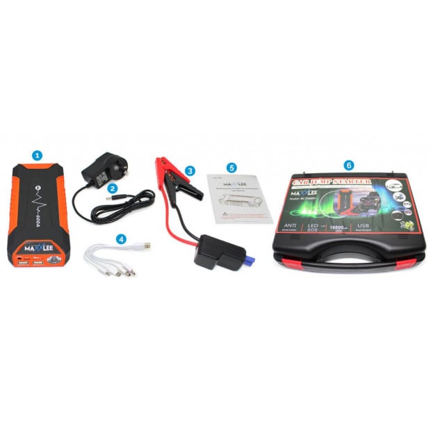 Maxxlee 600a Car 12v Vehicle  Emergency Jump Starter Battery Charger Image 8