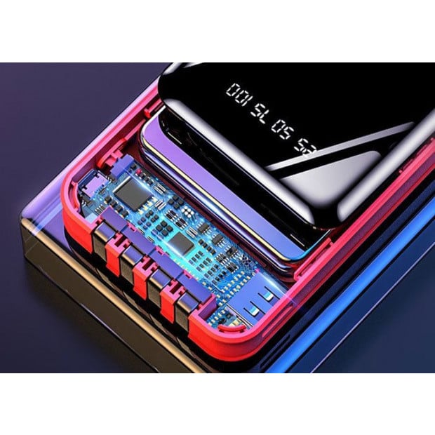 20000mah Powerbank Built-in 3 Cables High Capacity Battery Charger Image 5