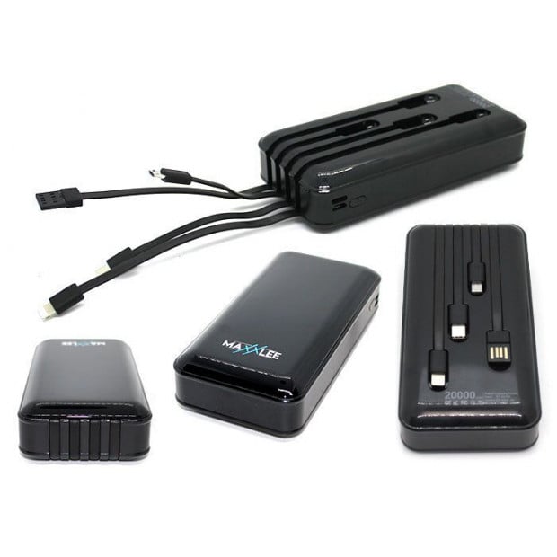 20000mah Powerbank Built-in 3 Cables High Capacity Battery Charger Image 7