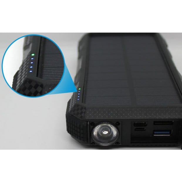 Maxxlee 20000mah Qi Wireless Charger Solar Power Bank 18w Type C Qc3.0 Image 4