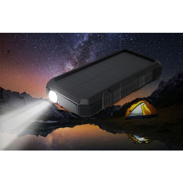 Maxxlee 20000mah Qi Wireless Charger Solar Power Bank 18w Type C Qc3.0 Image 7