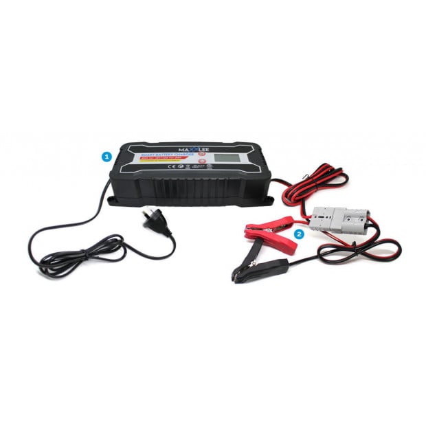 Maxxlee 20a 12v 24v Smart Automatic 8 Stage Fast Battery Charger Image 8