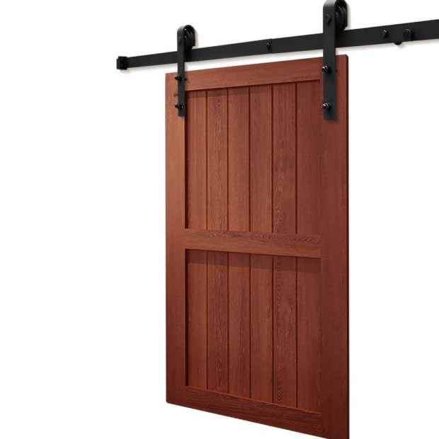 2.5M Antique Classic Style Single Sliding Barn Door Hardware Track Roller Kit