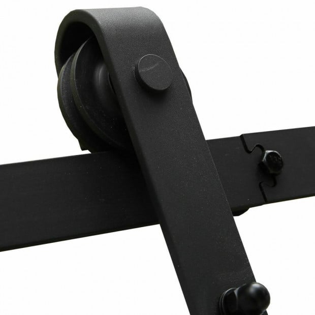 1.83M Antique Classic Double Sliding Barn Door Track Roller Kit Image 5