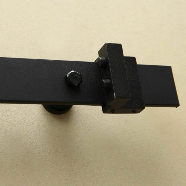 2.5M Antique Classic Style Single Sliding Barn Door Hardware Track Roller Kit Image 9