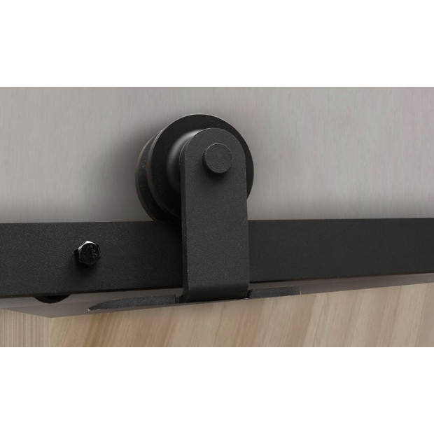 3M Antique Double Sliding Barn Door Hardware Track Roller Kit Image 3