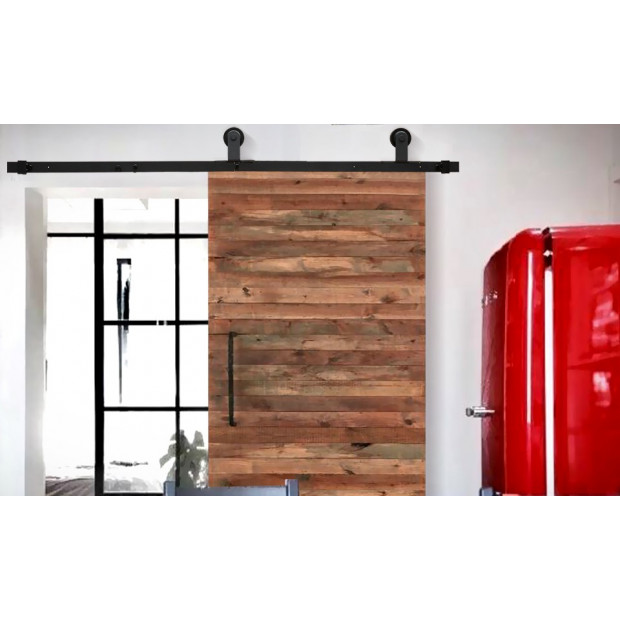 2.44m Antique Classic Sliding Barn Door Track Kit For Single Door Image 1
