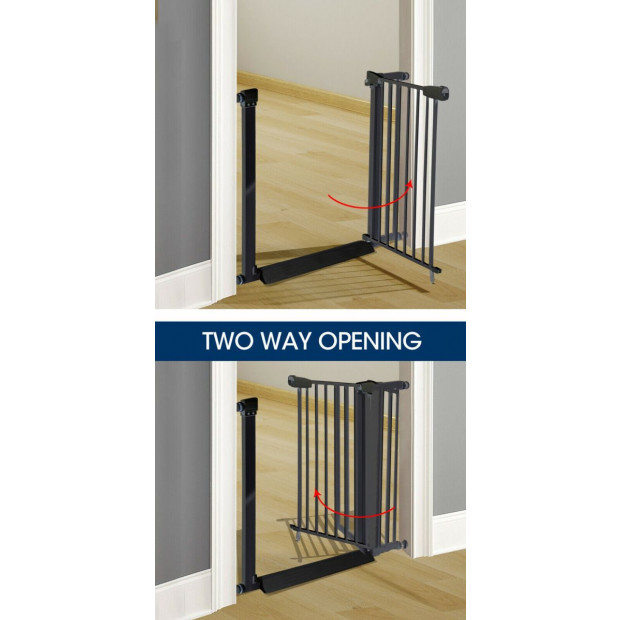 Kids Pet Safety Security Gate Stair Barrier Extension Panels 30cm BK Image 6