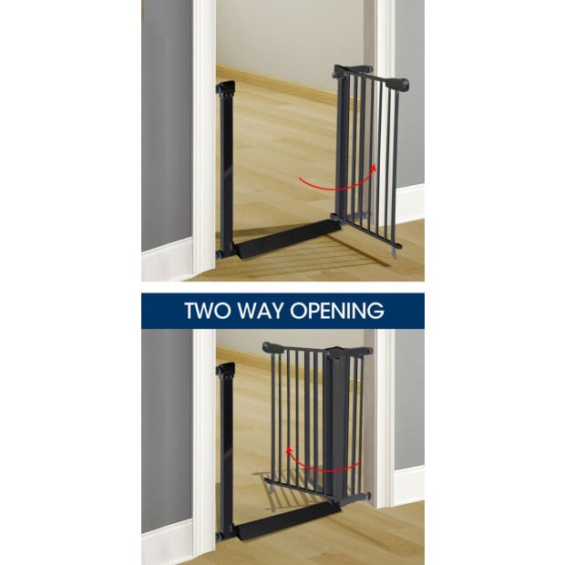 Baby Safety Security Gate Stair Barrier Doors Extension Panels 45cm BK Image 7