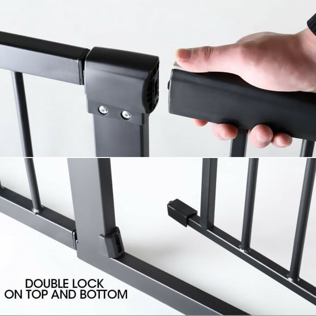 Baby Safety Security Gate Stair Barrier Doors Extension Panels 45cm BK Image 8