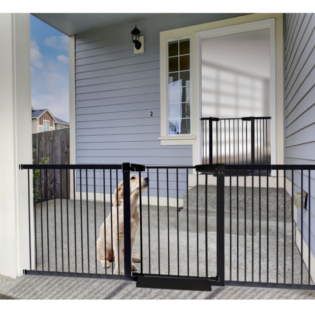 Baby Kids Pet Safety Gate Stair Barrier Doors Extension Panels 10cm BK Image 3