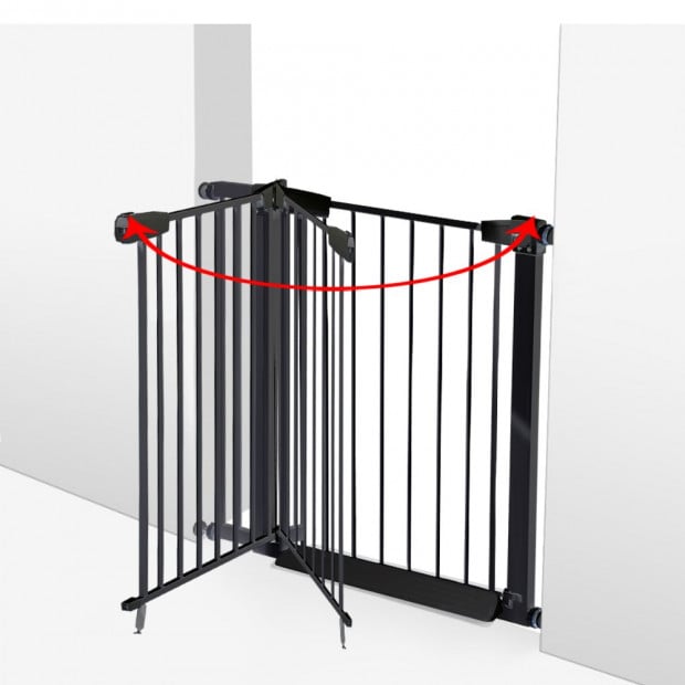 Baby Kids Pet Safety Gate Stair Barrier Doors Extension Panels 10cm BK Image 5
