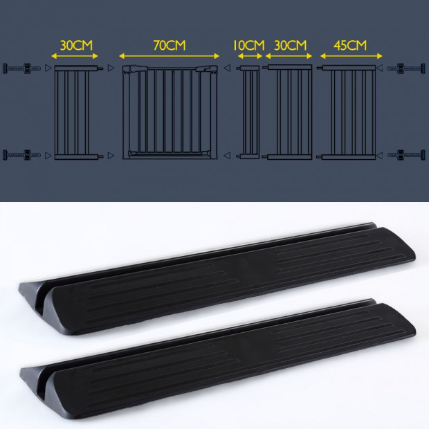 Baby Kids Pet Safety Gate Stair Barrier Doors Extension Panels 10cm BK Image 7