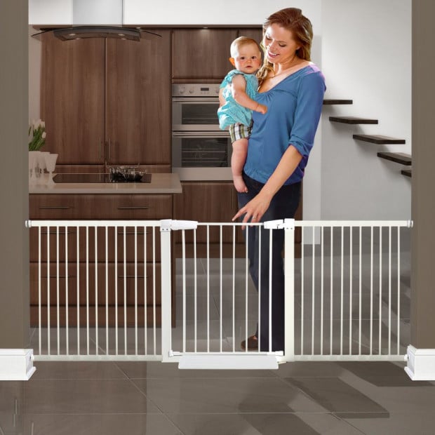 Baby Safety Security Gate Stair Barrier Doors Extension Panels 10cm WH Image 2