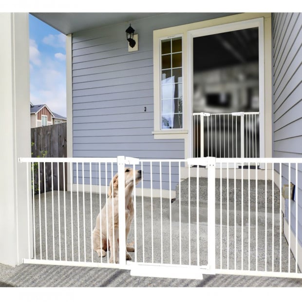 Baby Safety Security Gate Stair Barrier Doors Extension Panels 10cm WH Image 3
