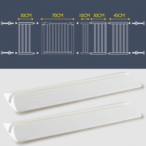 Baby Safety Security Gate Stair Barrier Doors Extension Panels 10cm WH Image 7
