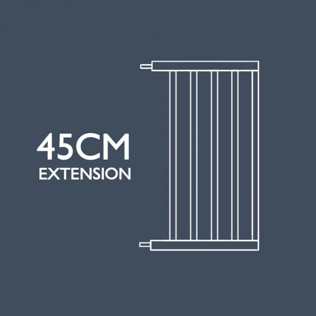 Baby Safety Security Gate Stair Barrier Doors Extension Panels 45cm BK Image 2