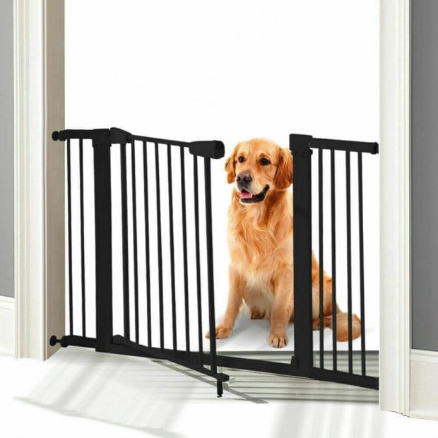 Baby Safety Security Gate Stair Barrier Doors Extension Panels 45cm BK