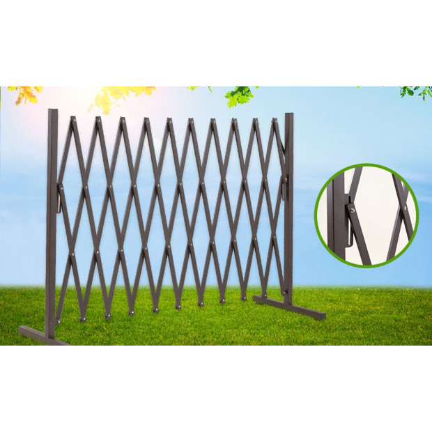 Expandable Metal Steel Safety Gate Fence Barrier Indoor Outdoor