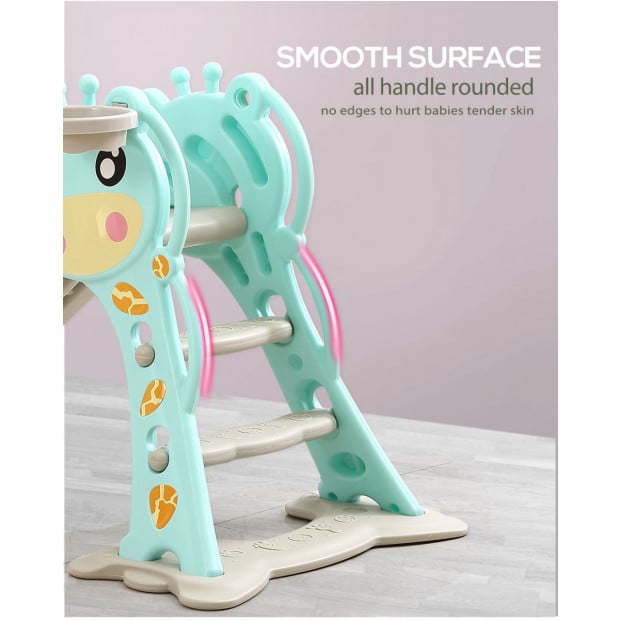 BoPeep Kids Slide Outdoor Basketball Ring Activity PlaySet Green Image 12