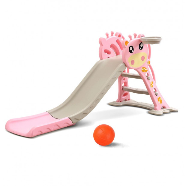 BoPeep Kids Slide Basketball Ring Activity Center Play Set Pink
