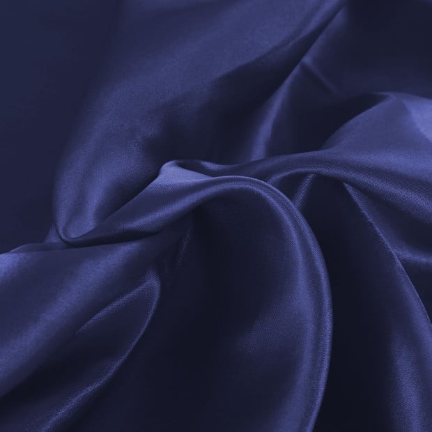 Silky Satin Quilt Cover Set Pillowcases Summer Super King Blue Image 5