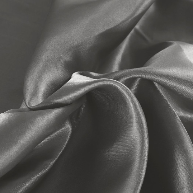 Silky Satin Quilt Cover Set Pillowcases Summer Super King Grey Image 5