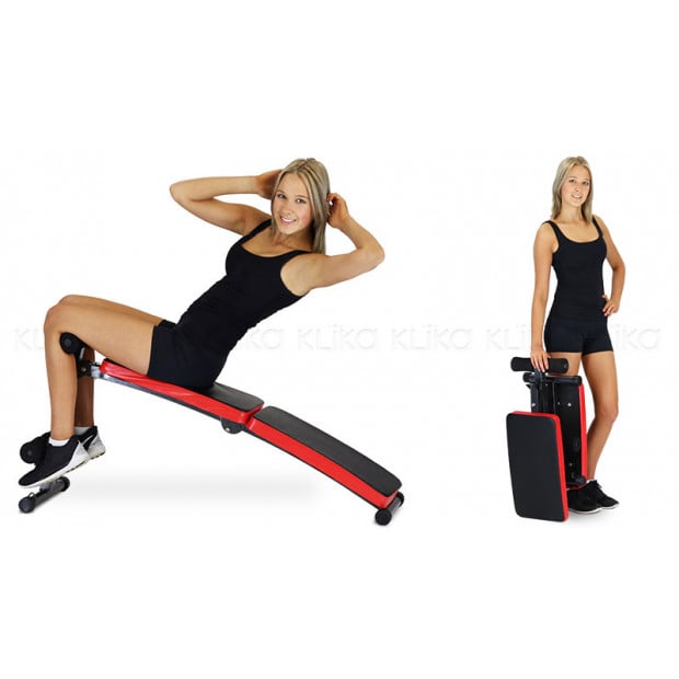 Incline sit-up bench with Resistance Bands Image 12
