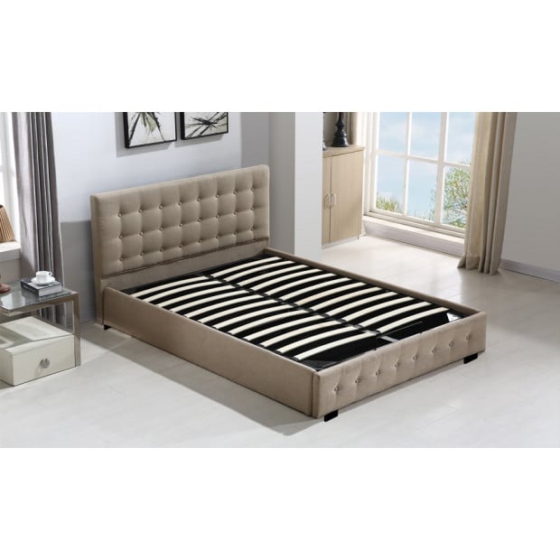 Gas Lift Storage Double Size Fabric Beige Image 3