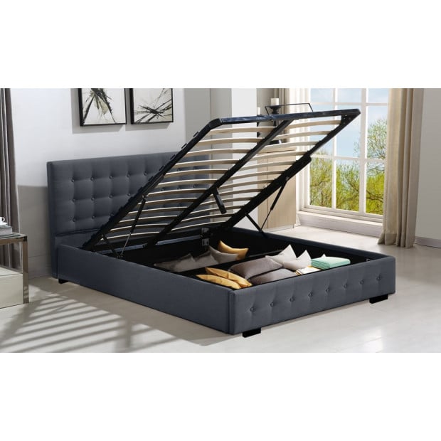 Gas Lift Storage Double Size Fabric Dark Grey Image 2