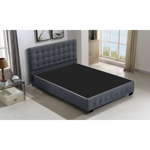 Gas Lift Storage King Size Fabric Dark Grey Image 4