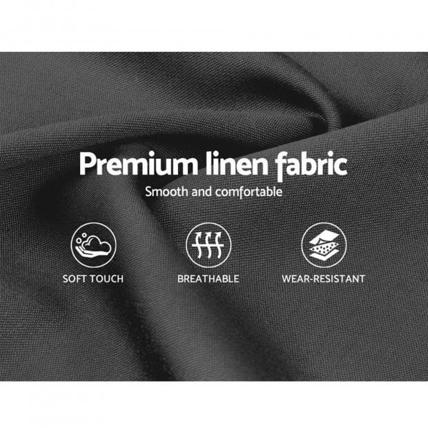 Bed Frame Double Size Gas Lift Base With Storage Fabric Charcoal Vila Image 5