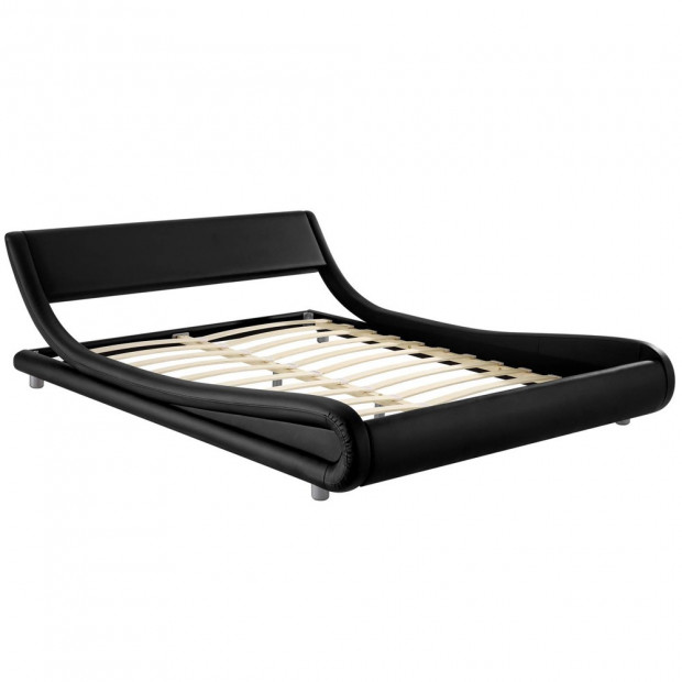 King Size PU Leather Bed Frame - Black