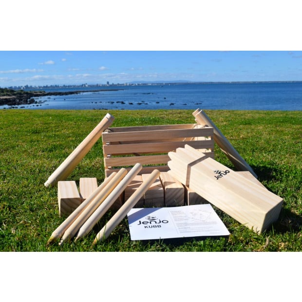 Classic Outdoor Wooden Kubb Lawn Game Set Image 3