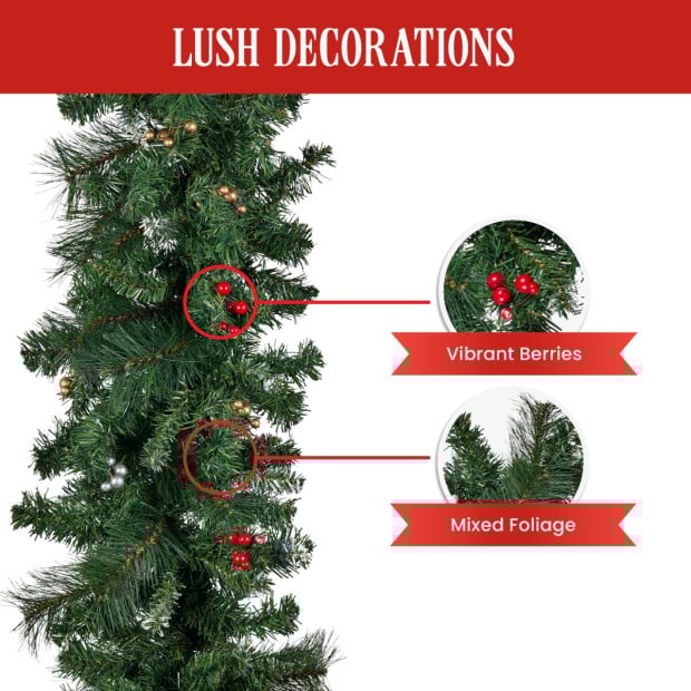 Christabelle Christmas Garland with Berries - 305cm Image 7